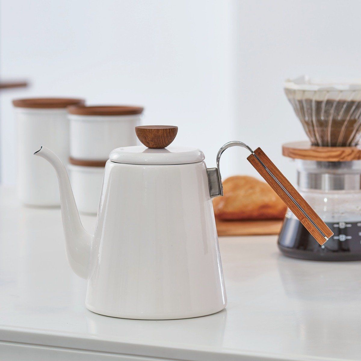 Hario V60 Glass Dripper Olive Wood - Multiple Sizes
