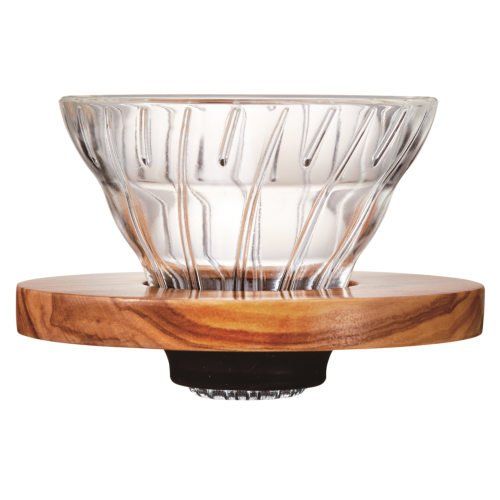 Hario V60 Glass Dripper Olive Wood - Multiple Sizes