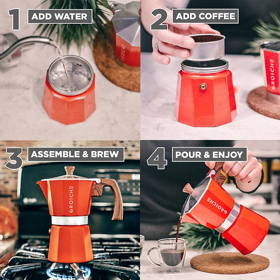 Grosche "Milano" Stovetop (Red) - Multiple Sizes