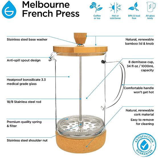 Grosche "Melbourne" 8 Cup French Press
