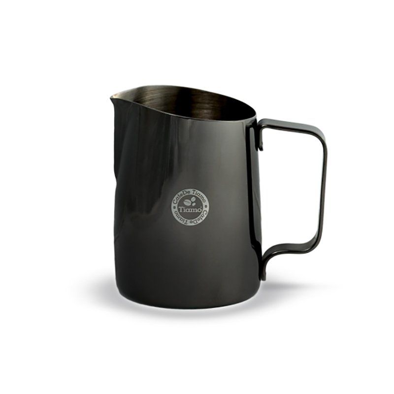 Tiamo Tapered Milk Jug Metallic Black - Multiple Sizes