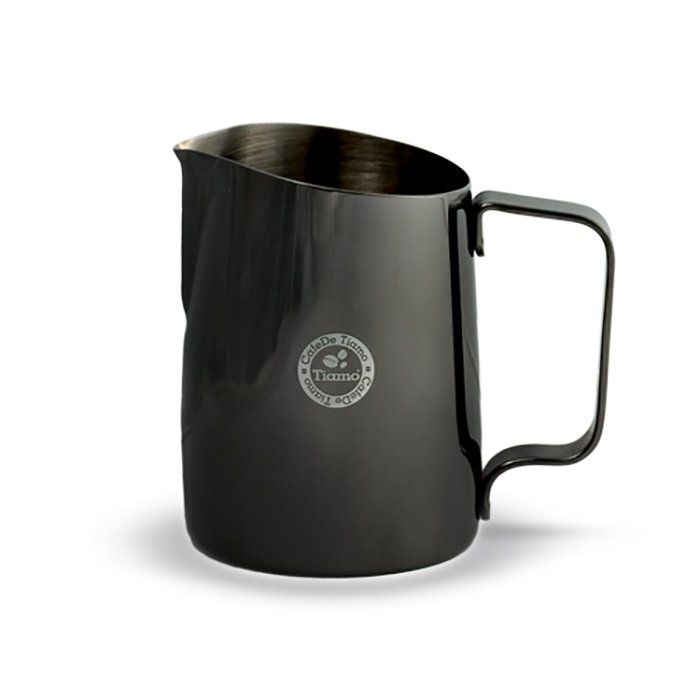Tiamo Tapered Milk Jug Metallic Black - Multiple Sizes