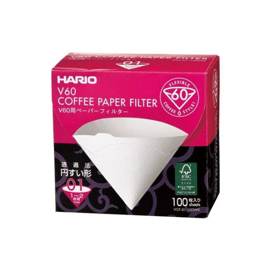 Hario V60 01 Paper Filters White
